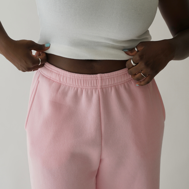 strawberry milk oversized wide leg sweatpants