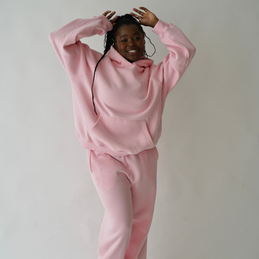 strawberry milk oversized core hoodie